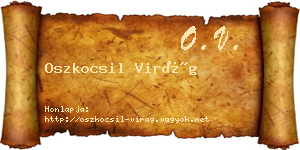 Oszkocsil Virág névjegykártya